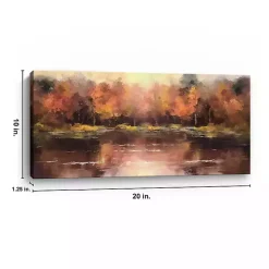Autumn Lake Canvas Art Print, 20x10 in.