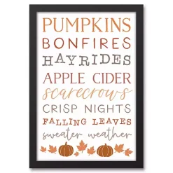 Autumn Things Framed Canvas Art Print