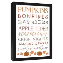 Autumn Things Framed Canvas Art Print