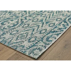 Azure Terrace Sun Shower Outdoor Area Rug, 5x8