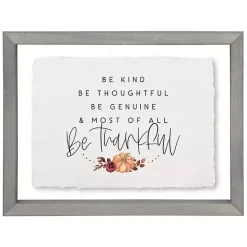 Be Thankful Framed Wall Plaque
