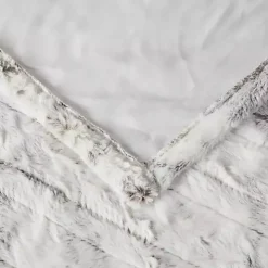 Beautyrest Marble Faux Fur Oversized Heated Throw