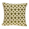 Beige and Green Patterned Pillow
