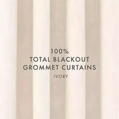 Beige Blackout Curtains, 84 in.