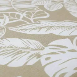 Beige Leaves Tufted 2-pc. Outdoor Cushions