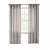Beige Linen Light Filtering Curtain Panel, 84 in.