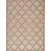 Beige Trellis Indoor/Outdoor Area Rug, 6x9