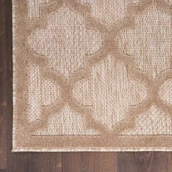 Beige Trellis Indoor/Outdoor Area Rug, 6x9