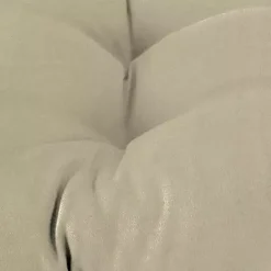 Beige Tufted Canvas Outdoor Bench Cushion