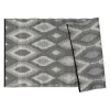 Black & Gray Diamond Stripe Outdoor Area Rug, 4x6