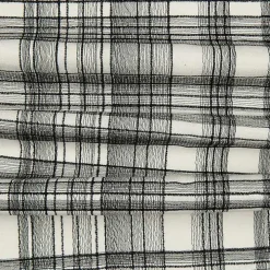 Black & White Handwoven Plaid Throw Pillow