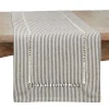 Black & White Striped Table Runner, 90 in.