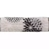 Black and Beige Floral Outdoor Bolster Pillow