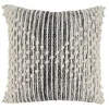 Black and Cream Striped Diamond Pillow Cover
