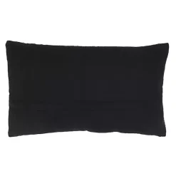 Black and Cream Woven Pattern Lumbar Pillow