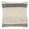 Black and Ivory Moroccan Textured Pillow