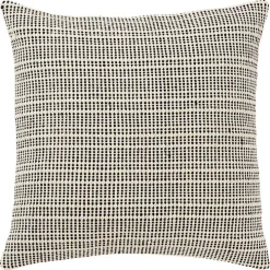 Black and Natural Sea Striped Pillow