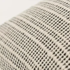 Black and Natural Sea Striped Pillow