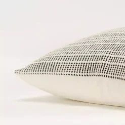 Black and Natural Sea Striped Pillow