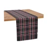 Black and Red Plaid Table Runner