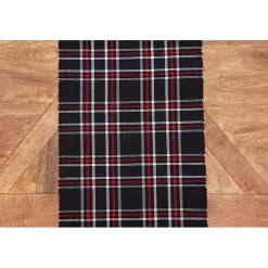 Black and Red Plaid Table Runner