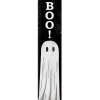 Black and White Boo Ghost Porch Board