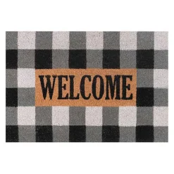 Black and White Buffalo Check Doormat