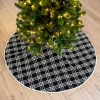 Black and White Check Christmas Tree Skirt