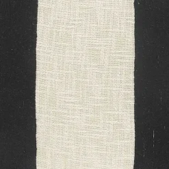 Black and White Cotton Throw Pillow with Tassels