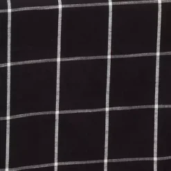 Black and White Plaid Cotton Napkins, Set of 4
