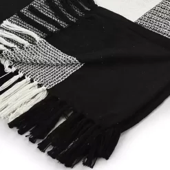Black and White Plaid Organic Cotton Throw