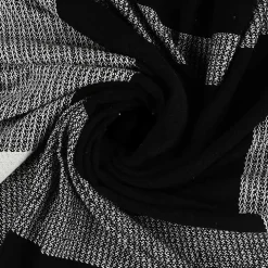 Black and White Plaid Organic Cotton Throw