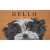Black and White Shih Tzu Hello Doormat
