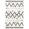 Black and White Tracy Fringed Area Rug, 5x8