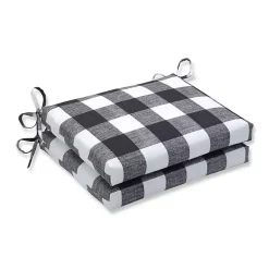 Black Buffalo Check Outdoor Seat Cushions