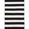 Black Cabana Stripe Indoor/Outdoor Area Rug, 3x5