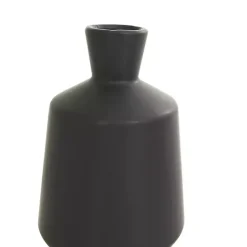 Black Ceramic Contemporary Vases, Set of 3