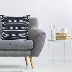 Black Dash Stripe Indoor/Outdoor Pillow