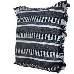 Black Dash Stripe Indoor/Outdoor Pillow