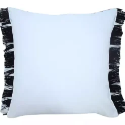 Black Dash Stripe Indoor/Outdoor Pillow