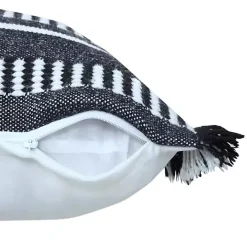 Black Dash Stripe Indoor/Outdoor Pillow