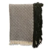 Black Dotted Woven Throw