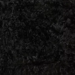 Black Faux Fur Throw Pillow