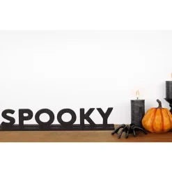 Black Glitter Spooky Tabletop Sign