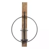 Black Hoop Glass Sleeve Wall Sconce, 28 in.
