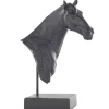 Black Horse Head Resin Statue