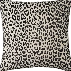 Black Leopard Jacquard Pillow