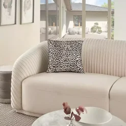 Black Leopard Jacquard Pillow