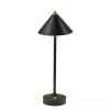 Black Metal Cone Shade Cordless Table Lamp