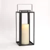 Black Metal Harlow Lantern, 24 in.